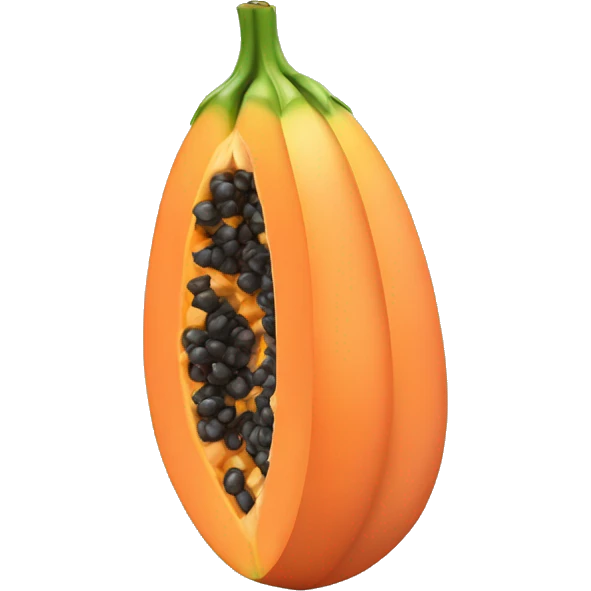Opened Papaya fruit emoji