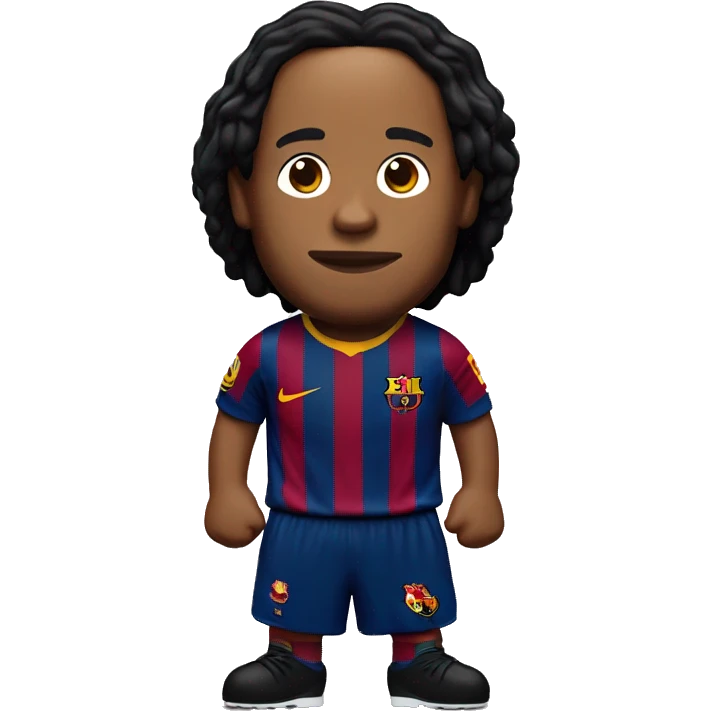 ronaldinho with the barcelona shirt, torso up emoji