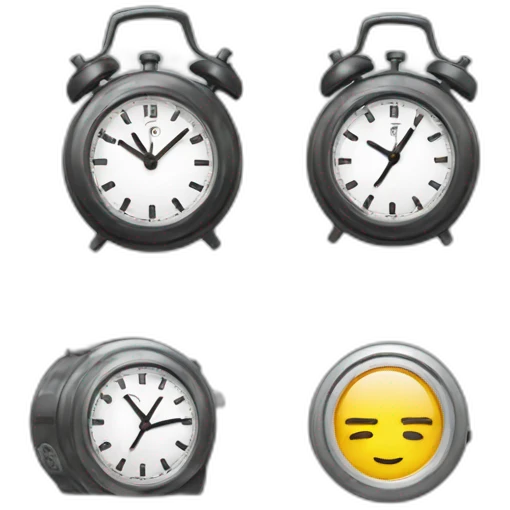 Clock with train chemine emoji