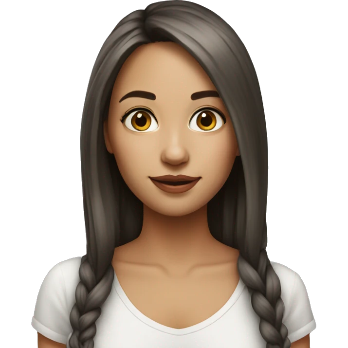 realistic portrait of girl, beautiful, girl friend  emoji