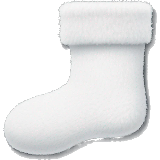 White fuzzy socks emoji