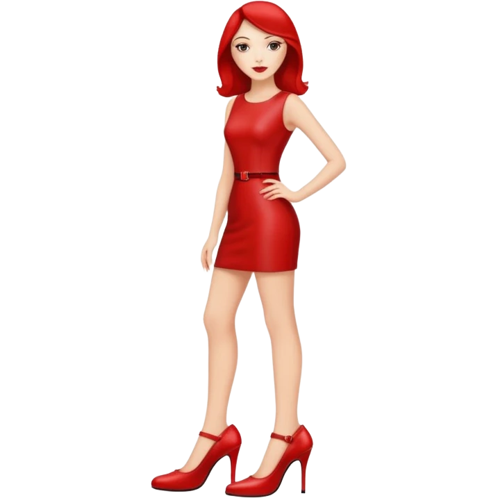 red woman shoe emoji