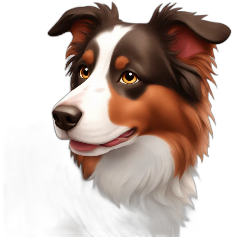Red merle Border collie emoji