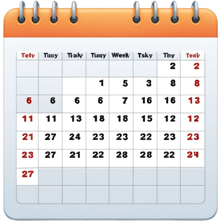 Weekly calendar emoji