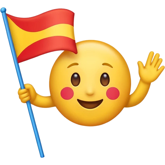 une emoticone avec un drapeau pour dire c'est gagné emoji