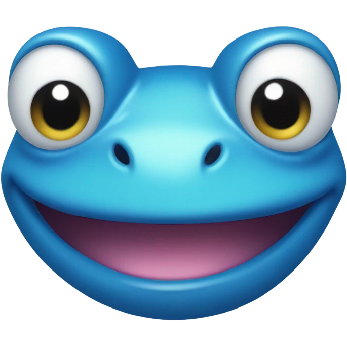 happy blue frog emoji