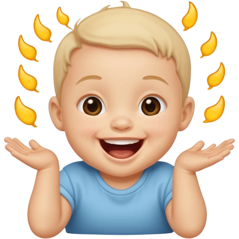 A baby laughing joyfully emoji