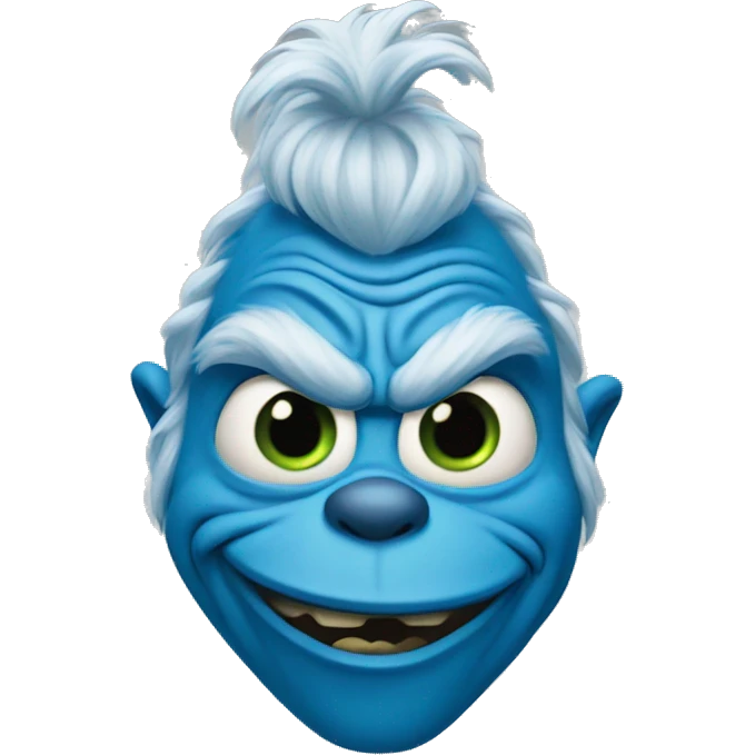 Blue grinch emoji