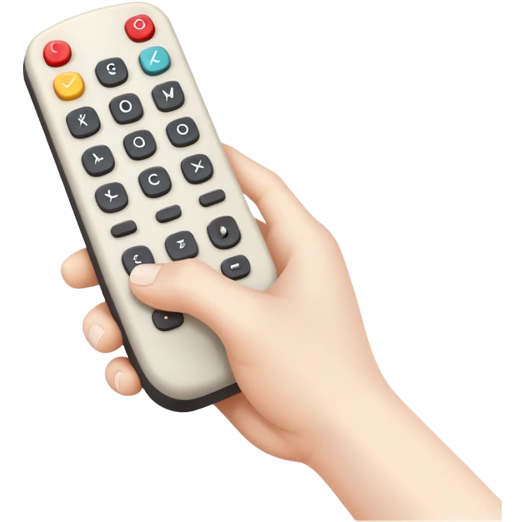hand holding a remote control emoji