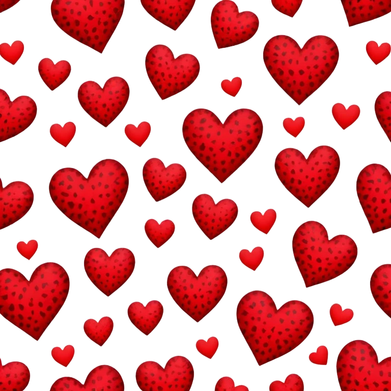 Red animal prints hearts  emoji