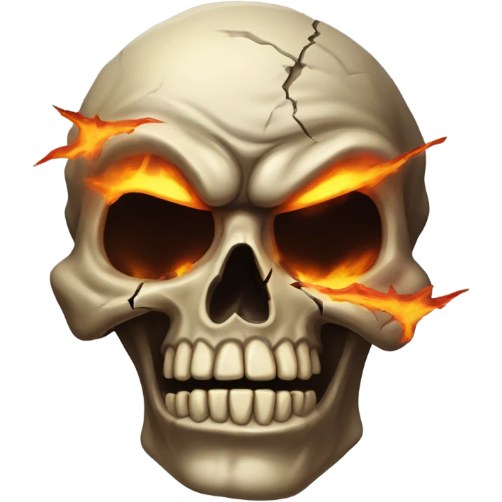 Mad skull emoji