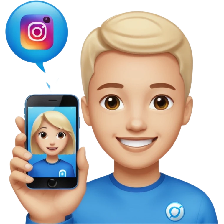 A realistic close-up photo of a professional-looking person smiling, with a blurred high-tech office background. Next to the person's face, there is a floating Instagram Blue Verified Badge. The lighting is cinematic, and the image looks like a high-end profile picture." emoji