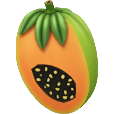a single papaya emoji