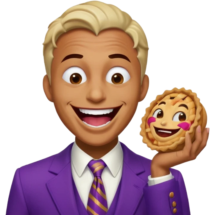 Homem aranha levando torta na cara de coringa  emoji