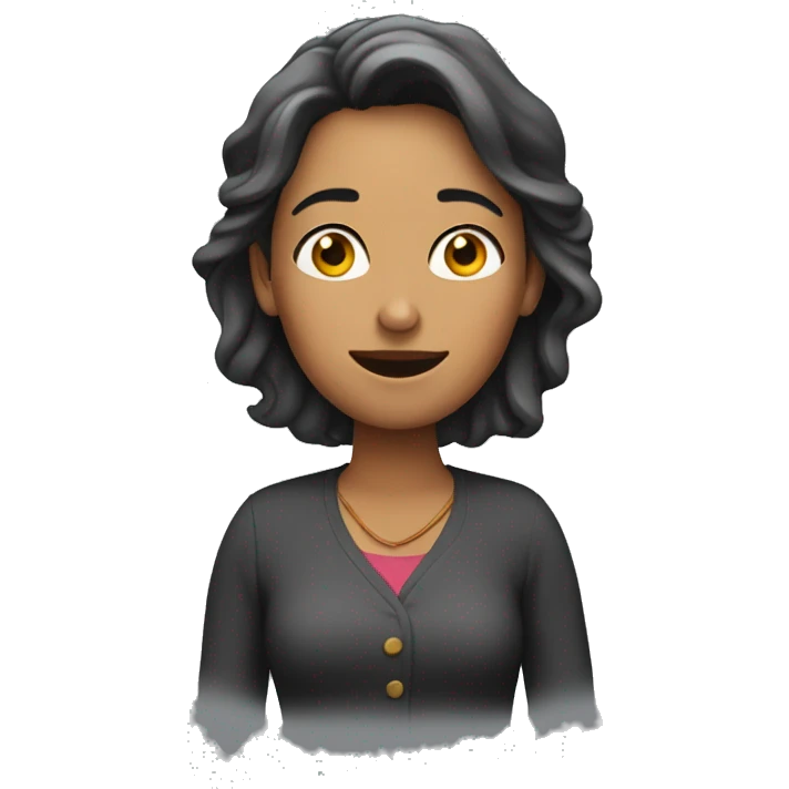 Una mujer sorprendida  emoji