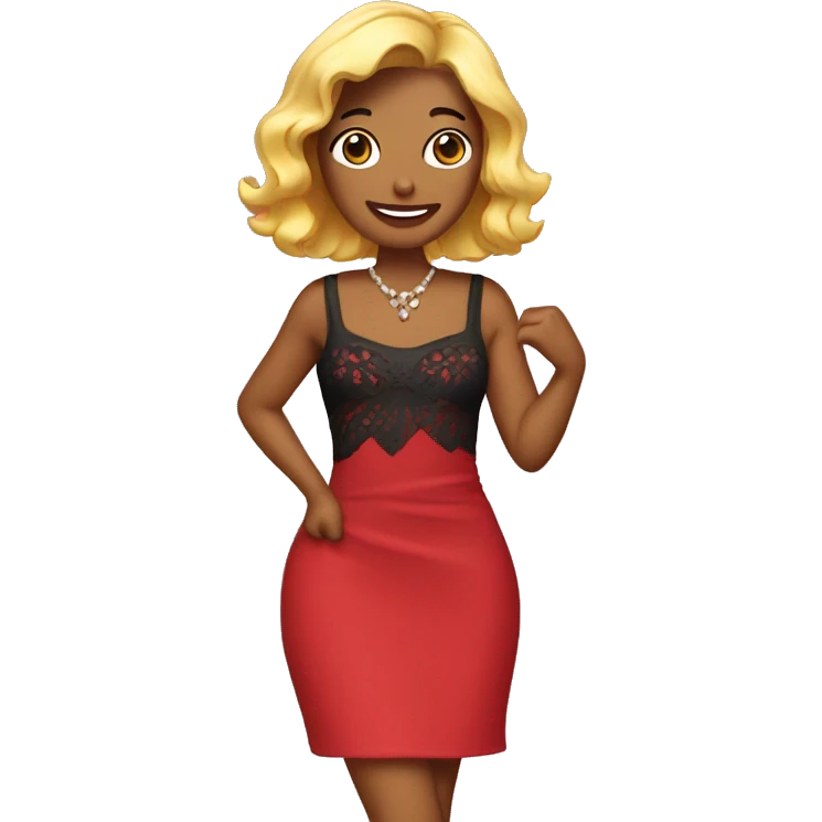 ladybuy with a salsa dress emoji