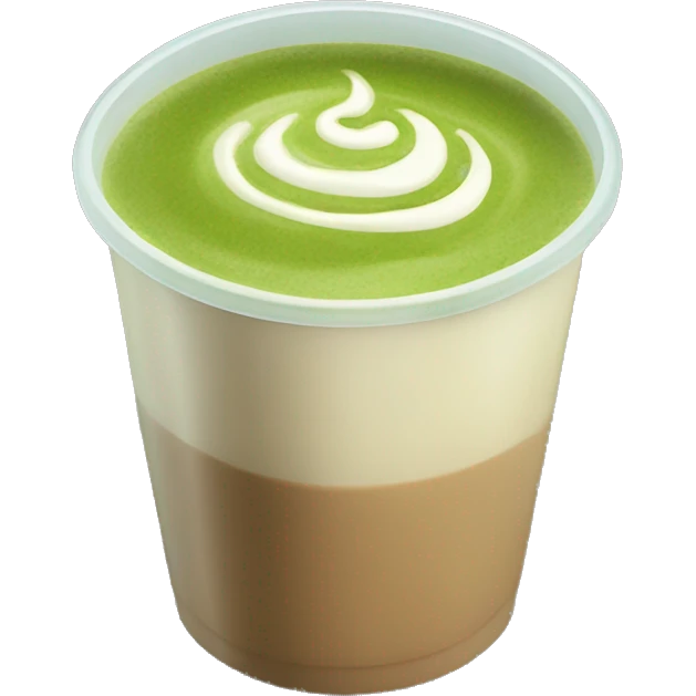 Matcha latte in a plastic cup  emoji