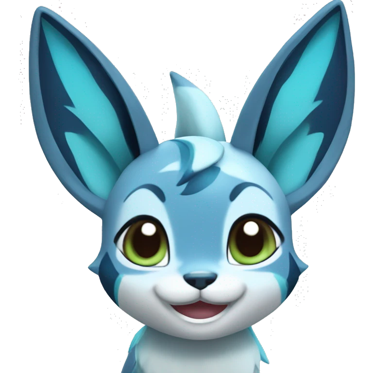 Glaceon smiling  emoji