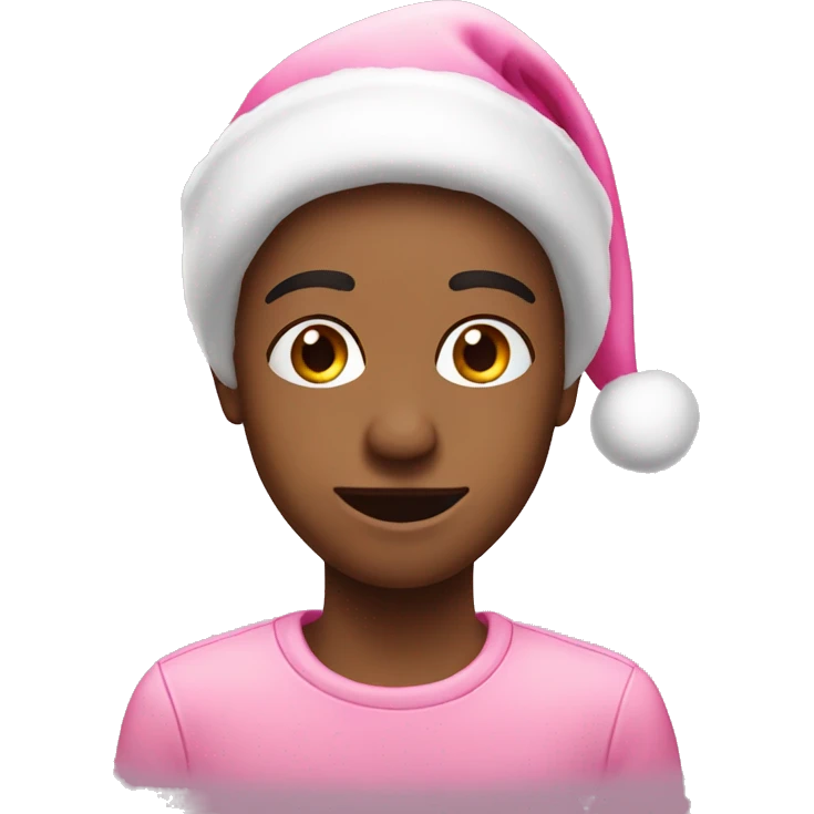 Pink Christmas emoji