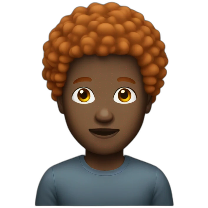 black afro man ginger hair emoji