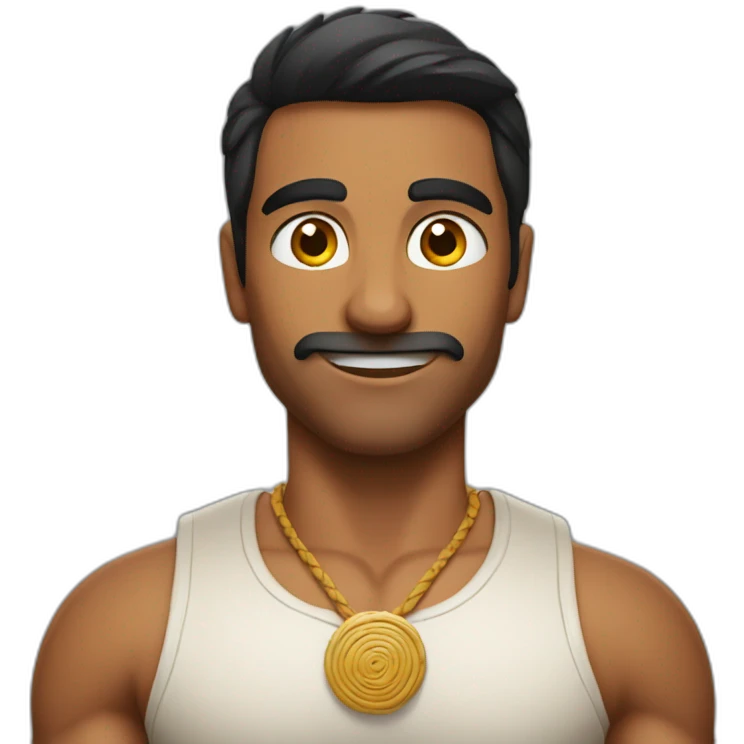 A lean muscular indian guy emoji