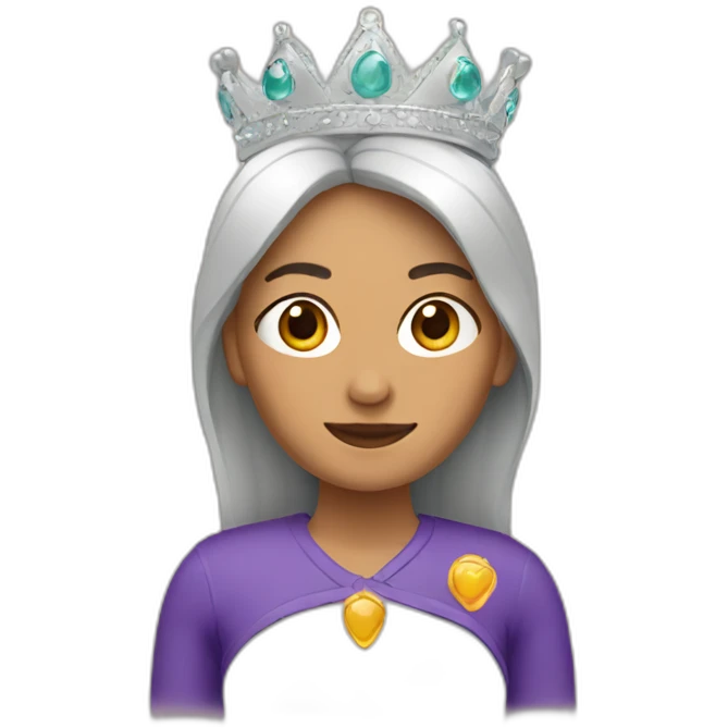 mujer con corona emoji