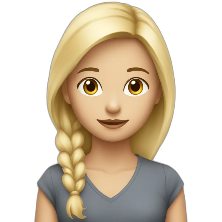 fille grand front avec garçon blond emoji