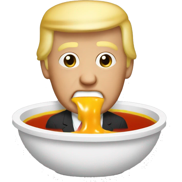 trump eat soup emoji