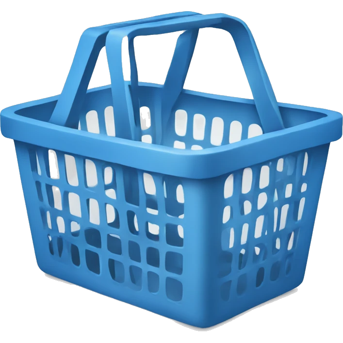 Blue shopping basket emoji