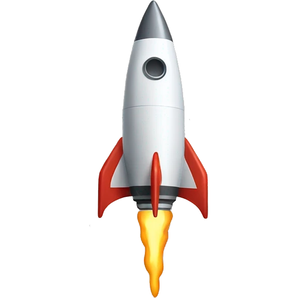 A cool rocket emoji emoji