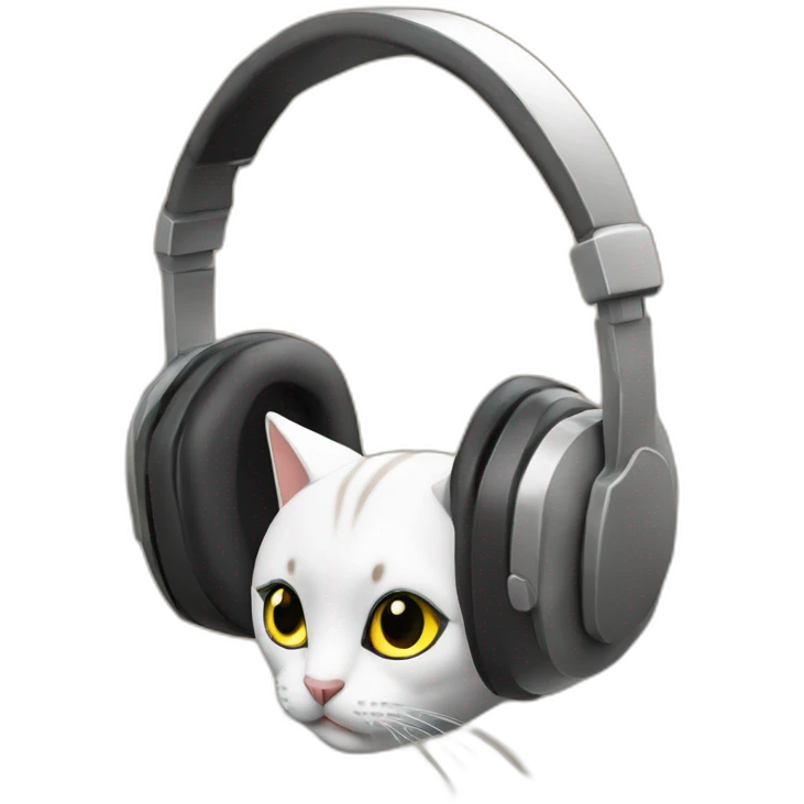Casque de musique et serre tête d'oreilles de chat emoji