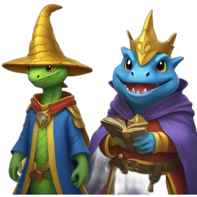 King guizard and the wizard lizzard emoji