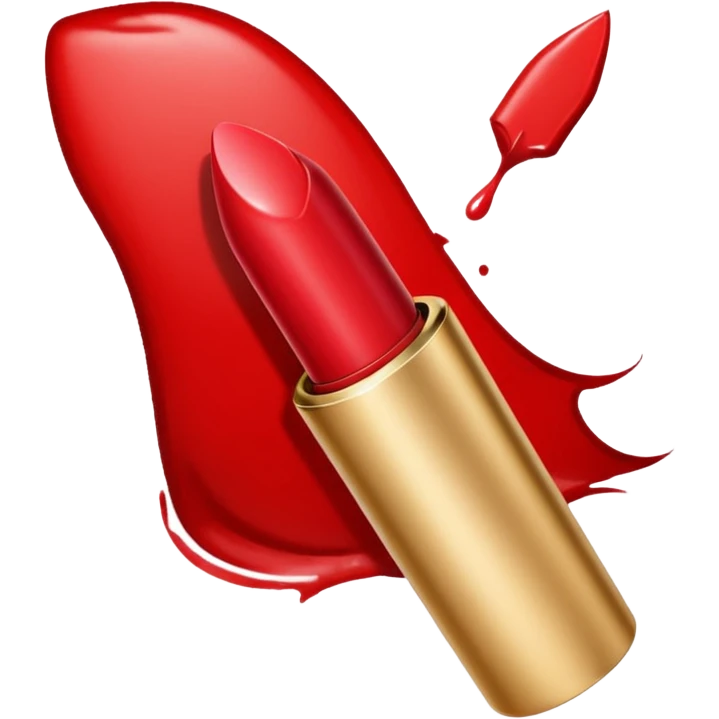 red kiss lipstick print emoji