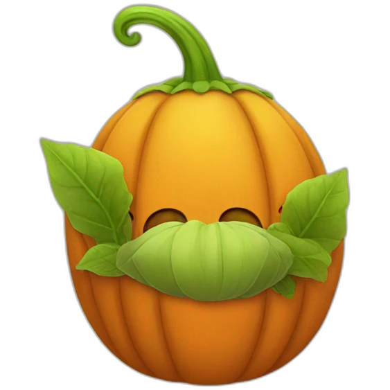 seedling in a pumpkin costume emoji