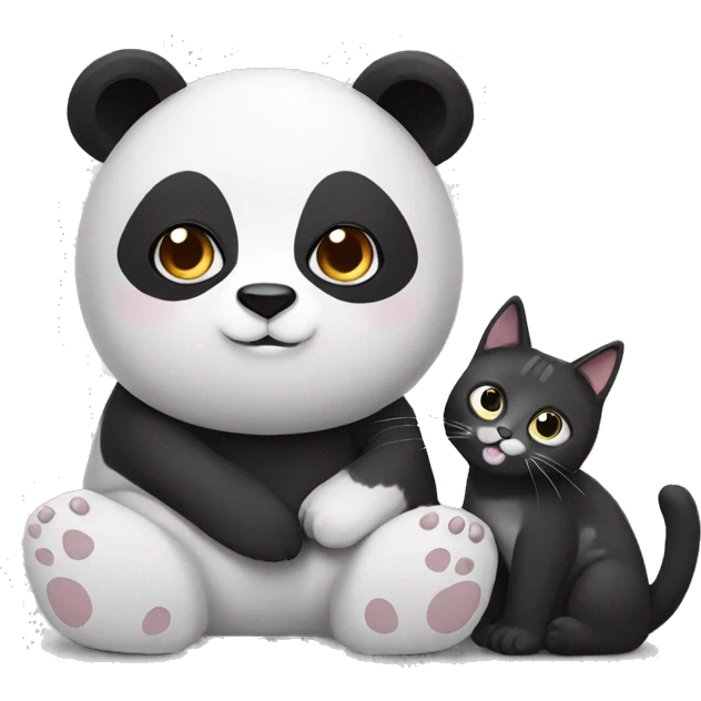 Panda with a cat  emoji