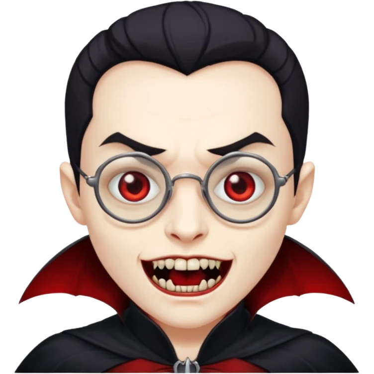 spectacled vampire emoji