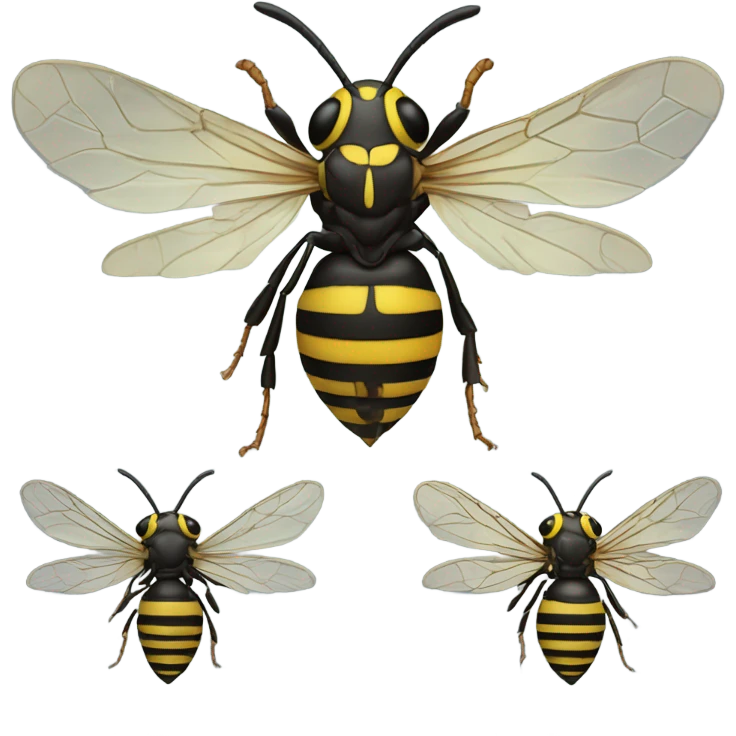Realistic wasp emoji