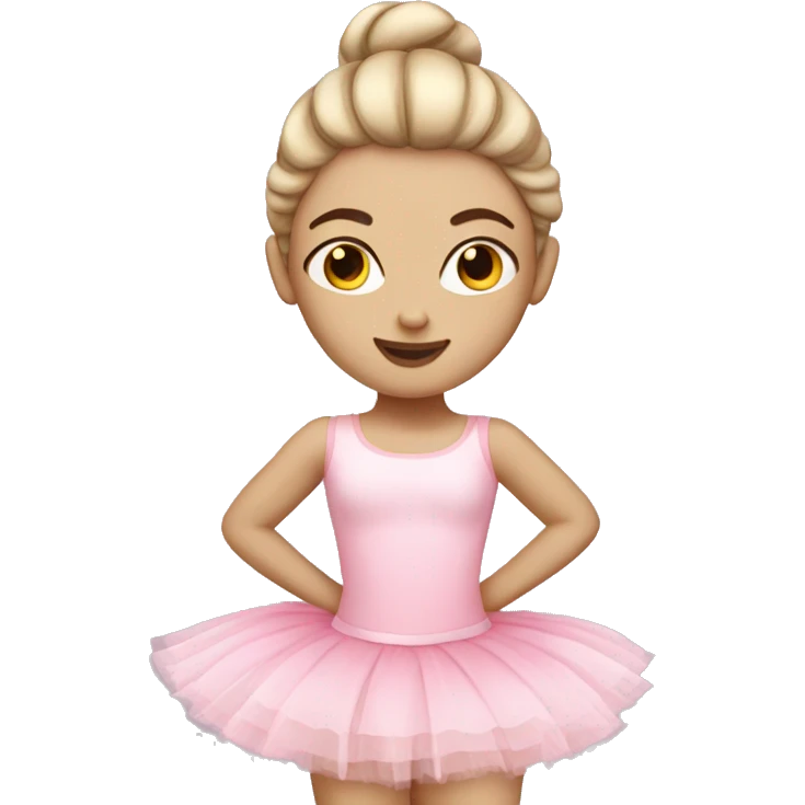 white girl ballerina with pink tutu emoji
