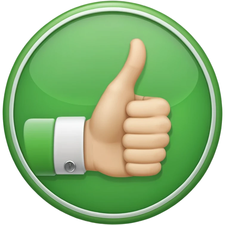 Make a plain green circle with a good sign emoji