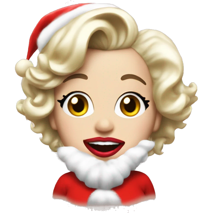 Marilyn Monroe as santa claus emoji