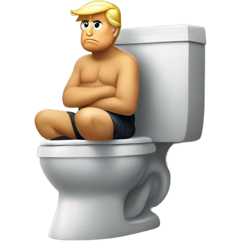 donald trump on the toilet emoji