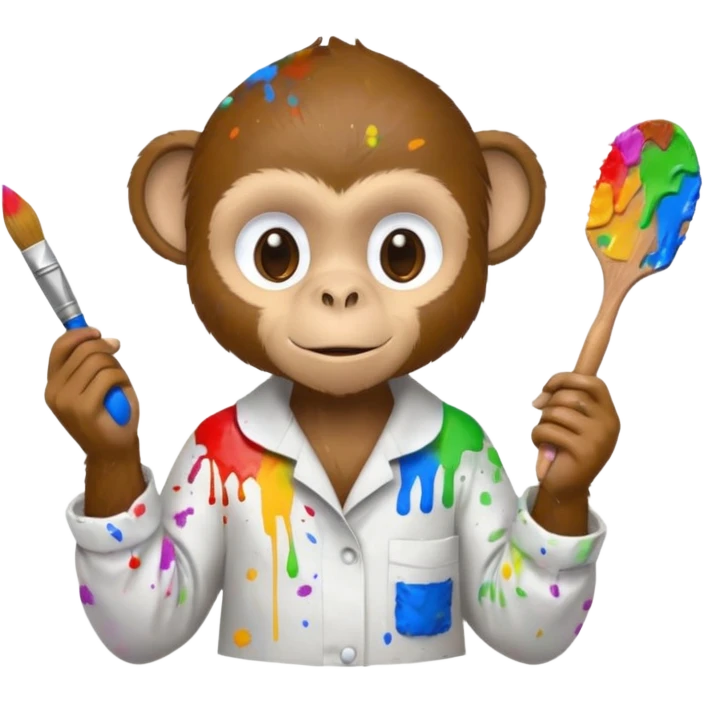painter monkey emoji