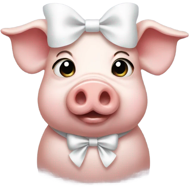 pig with a white bow emoji