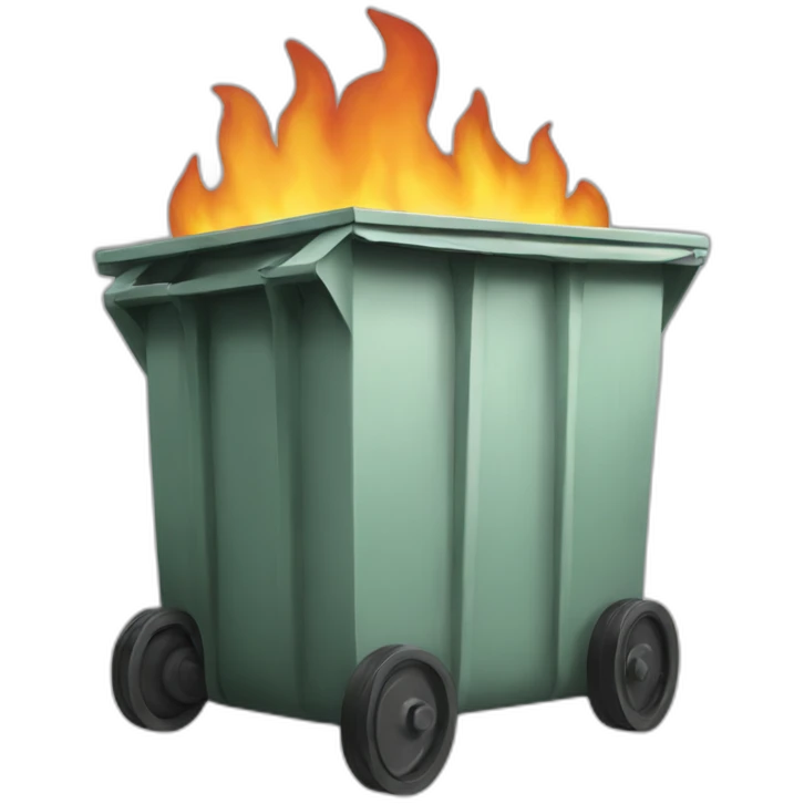 Dumpster fire emoji