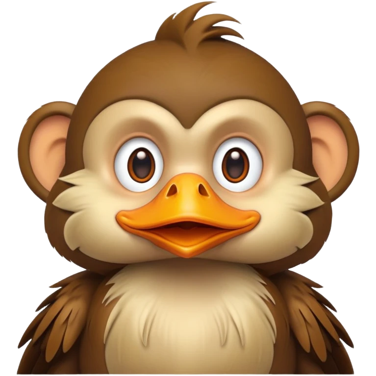 monkey wearing duck costume emoji