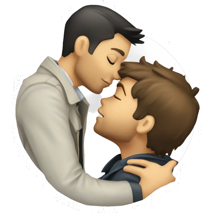 dean winchester kissing castiel emoji