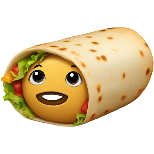 Burrito with a top hat emoji