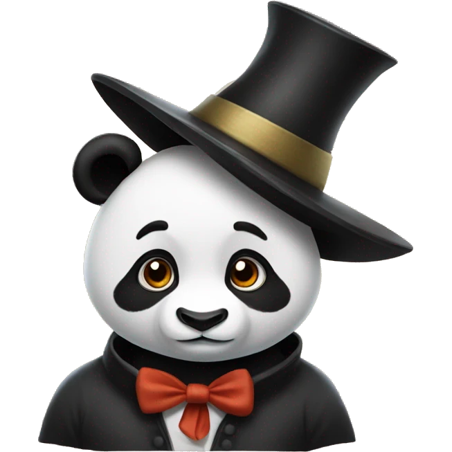 a panda wearing a magician's hat emoji