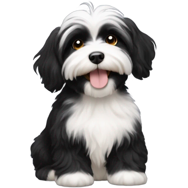 Black  Havanese puppy  emoji