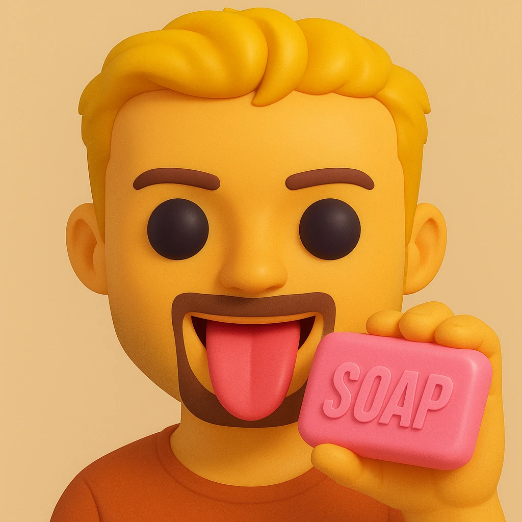 Add a pink soap in the hand of Tyler Durden. The original style is 3D emoji, which does not support editing, so use the general style editor while respecting the 3D emoji style look. emoji